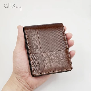 Collin Kacey A32 กระเป๋าสตางค์หนังแท้ กระเป๋าสตางค์ใบสั้น กระเป๋าสตางค์ผู้ชาย