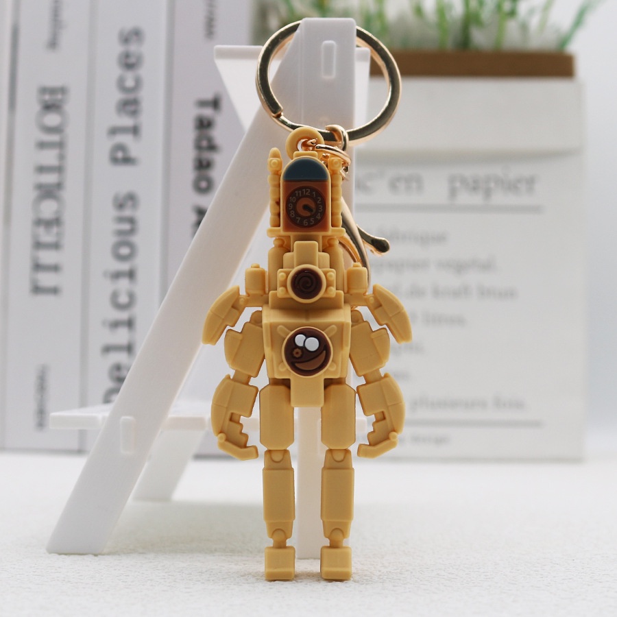 ใหม่ Skibidi toilet พวงกุญแจ พวงกุญแจชักโครก PVC ตุ๊กตา Clock Man Skibidi ห้องน้ํา นาฬิกาผู้ชาย พวงกุญแจพีวีซี พวงกุญแจ รูป Skibidi Dop ของเล่น กระเป๋าเป้สะพายหลัง จี้