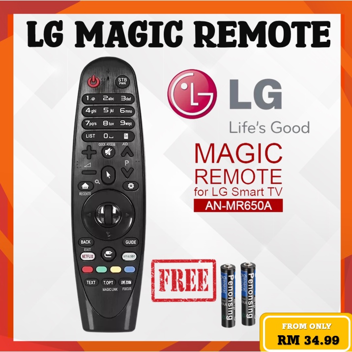 เหมาะสําหรับสมาร์ททีวีเปลี่ยนระยะไกลอินฟราเรด Magic Remote AN-MR650A Netflix 1 LED TV Remote Magic R