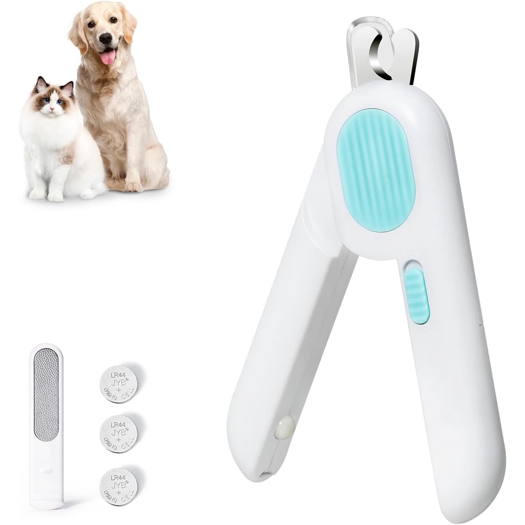 Petgravity Cat Dog Nail Clippers Trimmer Pet Nail Clippers with LED Light Hidden Nail File Razor Sharp Blade with 3