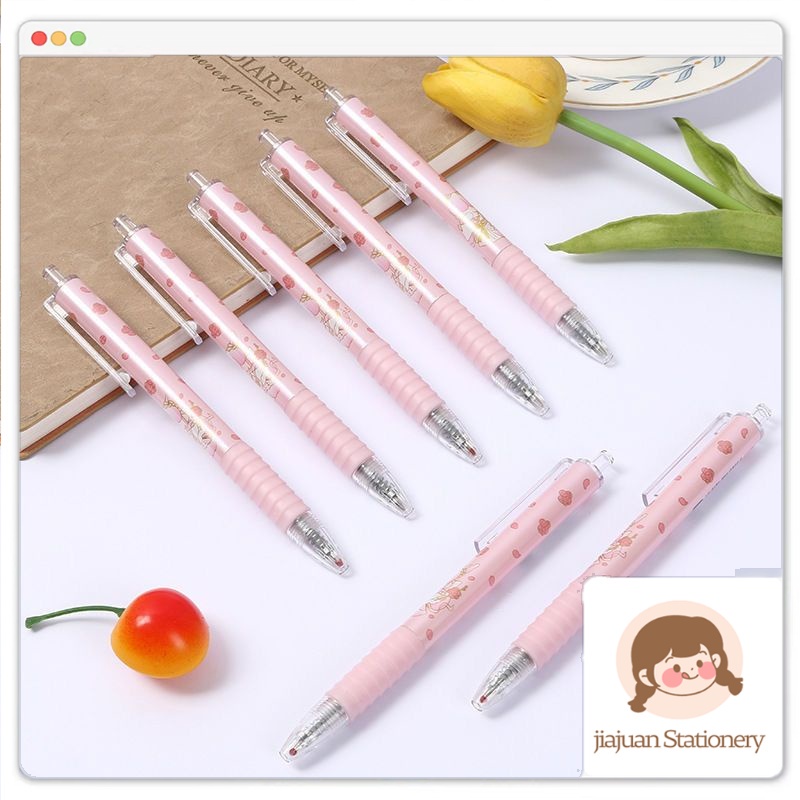 ปากกาเจล สีชมพู แบบเรียบง่าย สไตล์เกาหลี สําหรับนักเรียน สํานักงาน