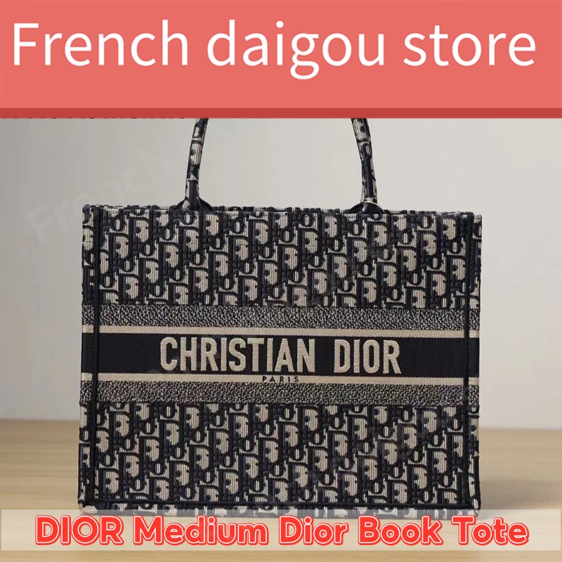 ดิออร์ DIOR Medium Dior Book Tote Bag สุภาพสตรี กระเป๋าถือ