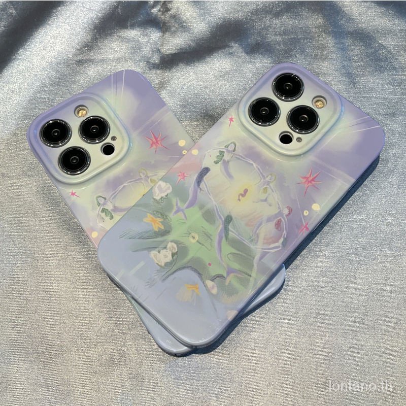 เคสโทรศัพท์มือถือแบบแข็ง กันกระแทก ลายนางฟ้านางเงือก สําหรับ Iphone 14pro 13 15 15pro xsmax 8plus