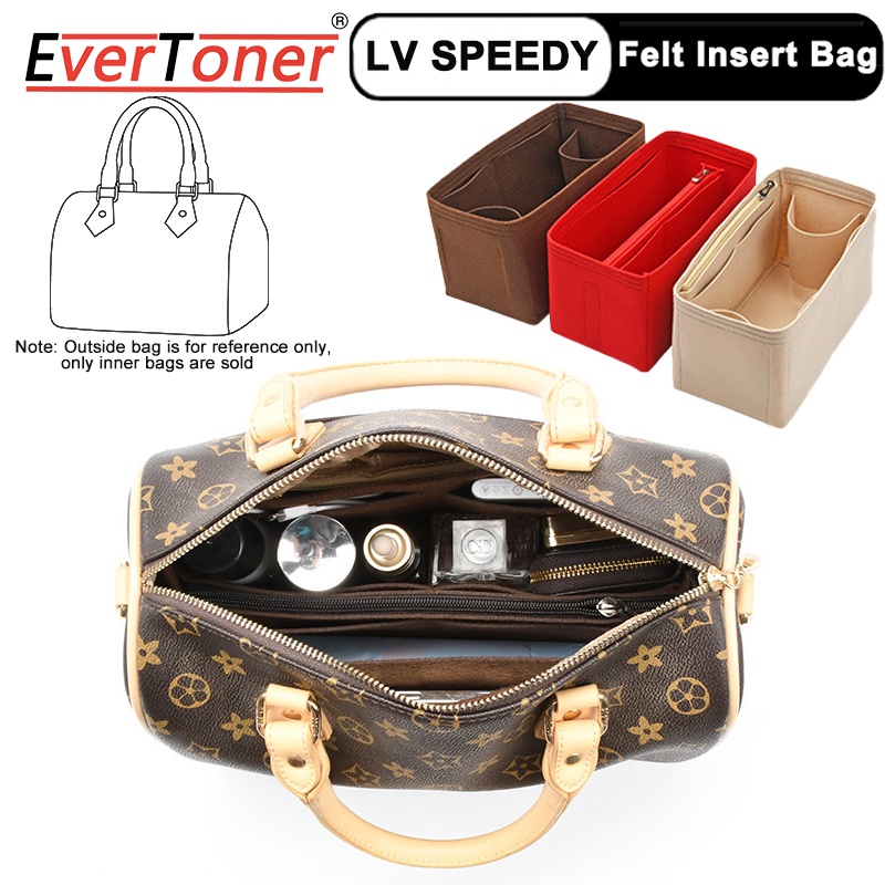 Evertoner Felt ใส่กระเป๋าสําหรับ Speedy 25 30 35 กระเป๋ากระเป๋าถือผู้หญิงกระเป๋าเก็บเครื่องสําอาง