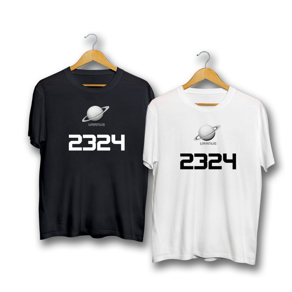 เสื้อยืด PUTIH HITAM Uranus2324 สีดํา และสีขาว | เสื้อยืด พิมพ์ลาย Freen Becky Uranus 2324 สไตล์ไทย