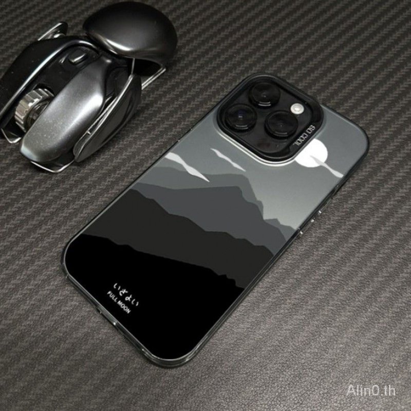 เคสป้องกันโทรศัพท์มือถือ ลายภูเขา สีเงิน กันกระแทก สําหรับ iPhone x xs xr xsmax 11 12 13 14 15 Pro max plus 1XIL