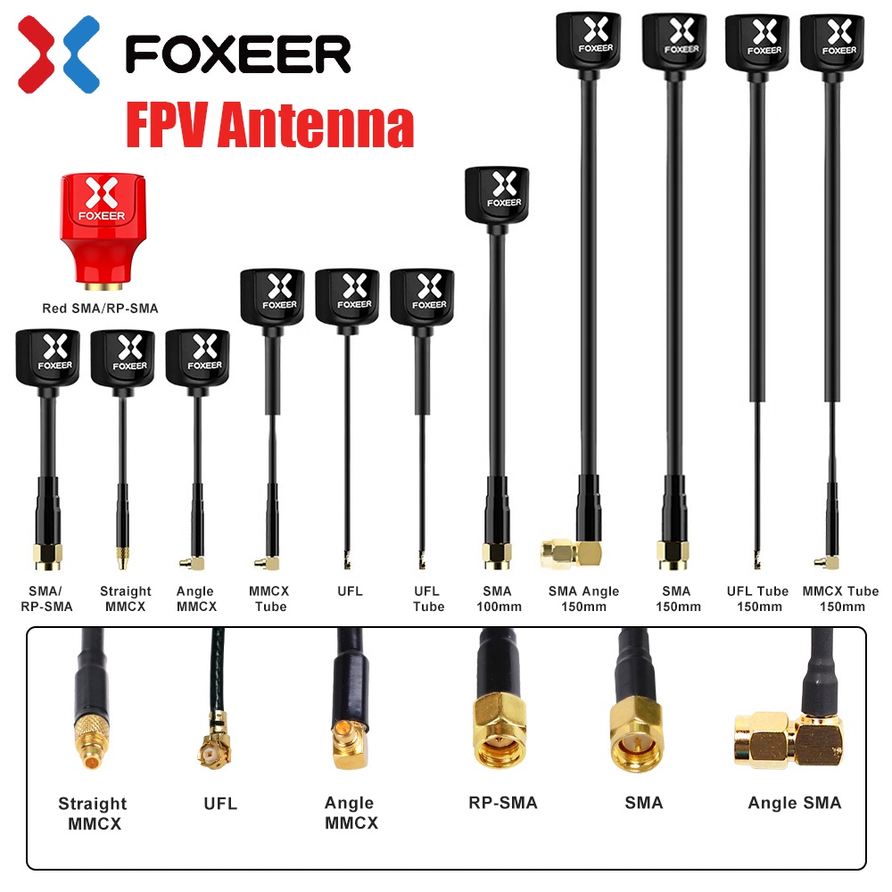 Foxeer FPV เสาอากาศอมยิ้ม 4 V4 5.8G 2.6dBi LHCP RHCP 2 ชิ้น