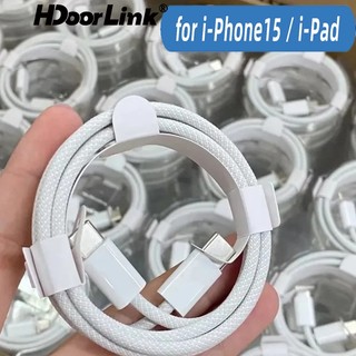 Hdoorlink PD 60W USB C เป็น USB Type C สายเคเบิล สําหรับ i Phone 15 Pro MAX Plus Type C ชาร์จเร็ว สําหรับ IOS Android i pad