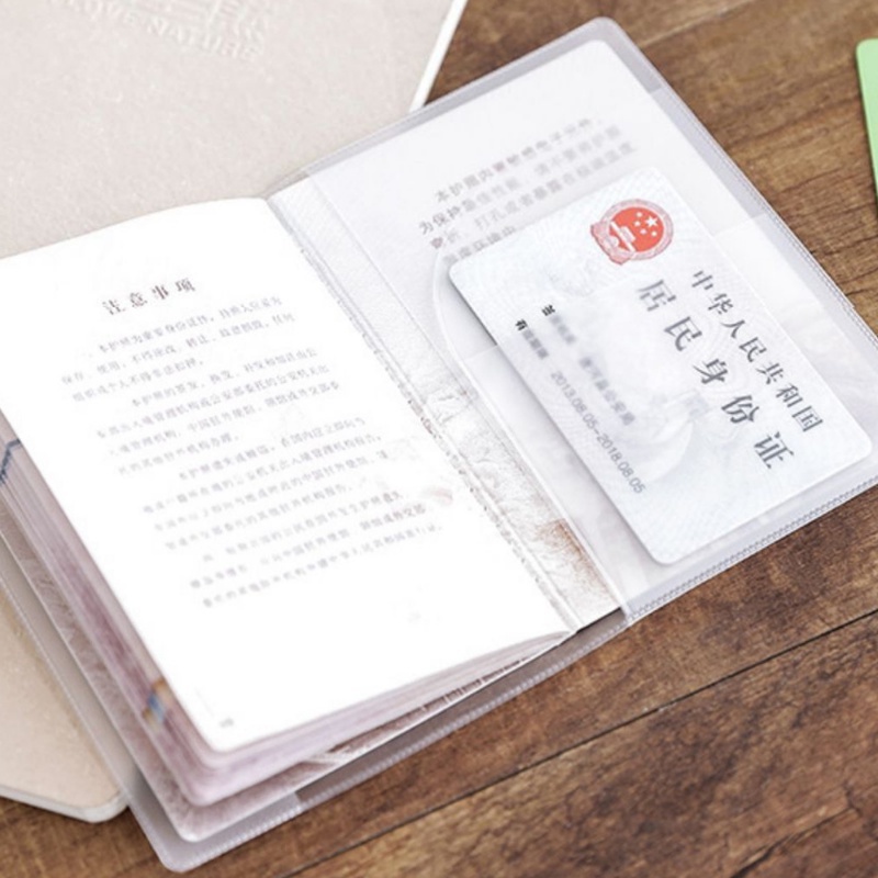 กล่องเคส PVC แบบใส กันน้ํา กันสกปรก สําหรับใส่หนังสือเดินทาง บัตรเครดิต บัตรเครดิต