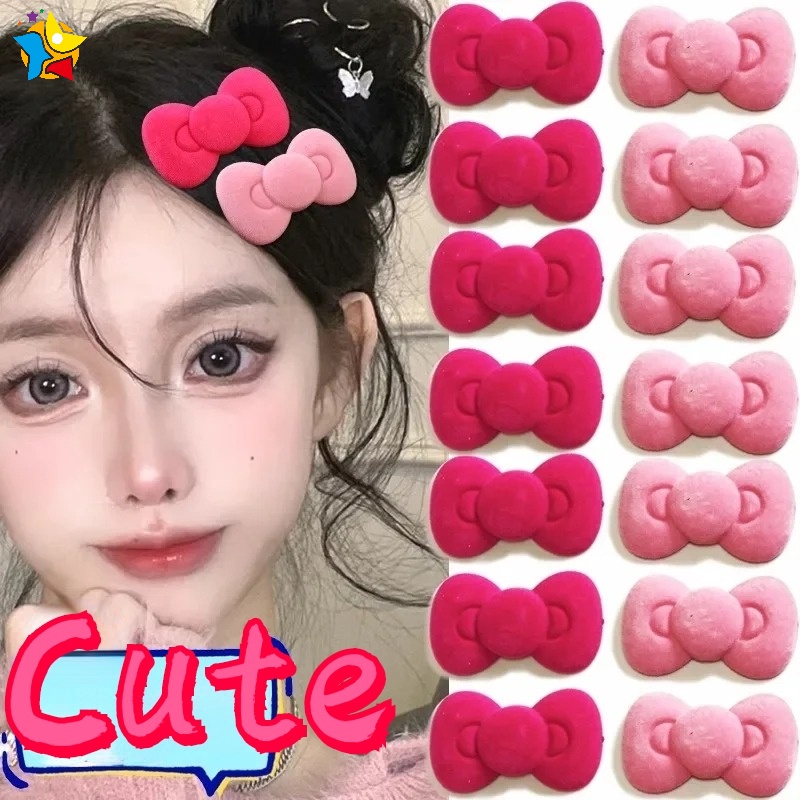 กิ๊บติดผม ผ้ากํามะหยี่ ประดับโบว์น่ารัก เหมาะกับฤดูใบไม้ร่วง และฤดูหนาว สไตล์เกาหลี สําหรับผู้หญิง