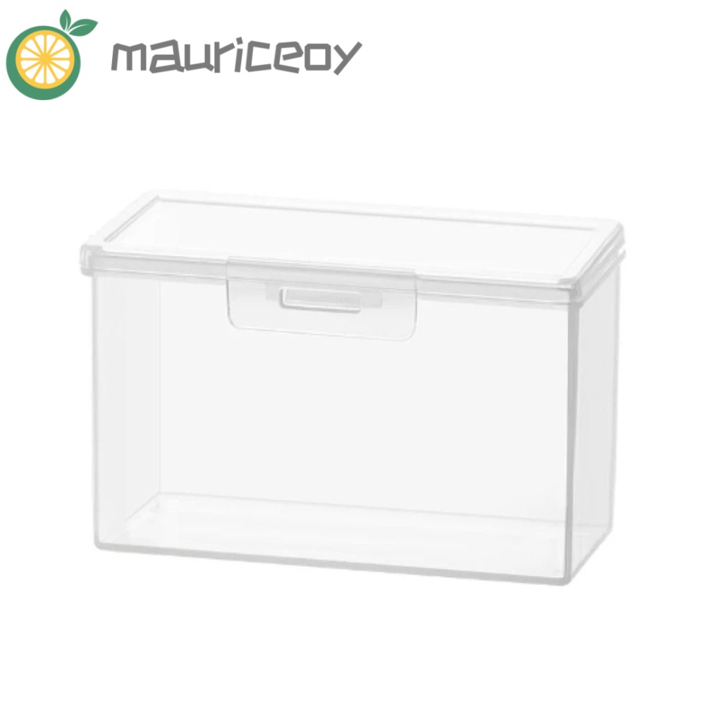 Mauriceoya กล่องโฟโต้การ์ด กล่องจัดระเบียบ คอนเทนเนอร์ใส กล่องจัดระเบียบ แบบพกพา กันน้ํา PP พลาสติก กันฝุ่น กล่องเก็บรูปภาพ คลิปหนีบกระดาษ