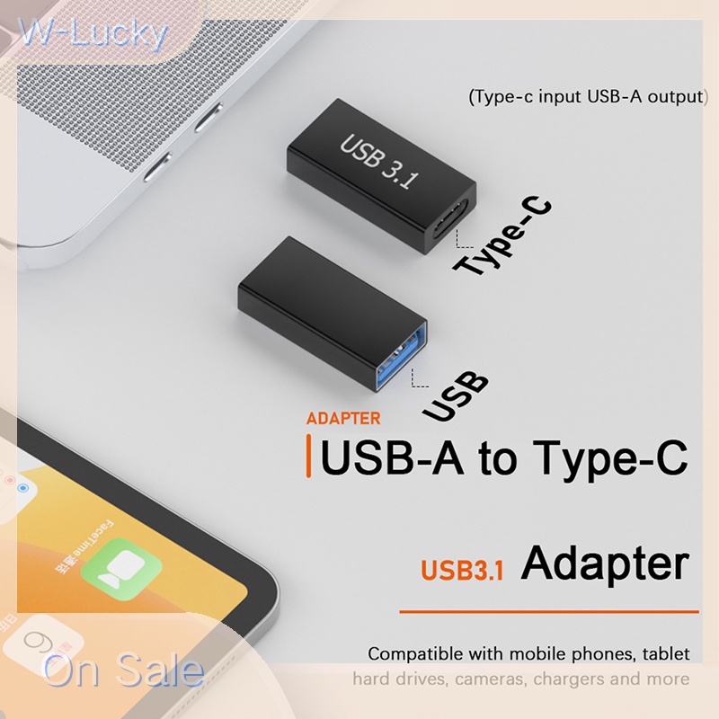W-lucky อะแดปเตอร์เชื่อมต่อ USB 3.1 Coupler Female to USB Type C Female ความเร็วสูง