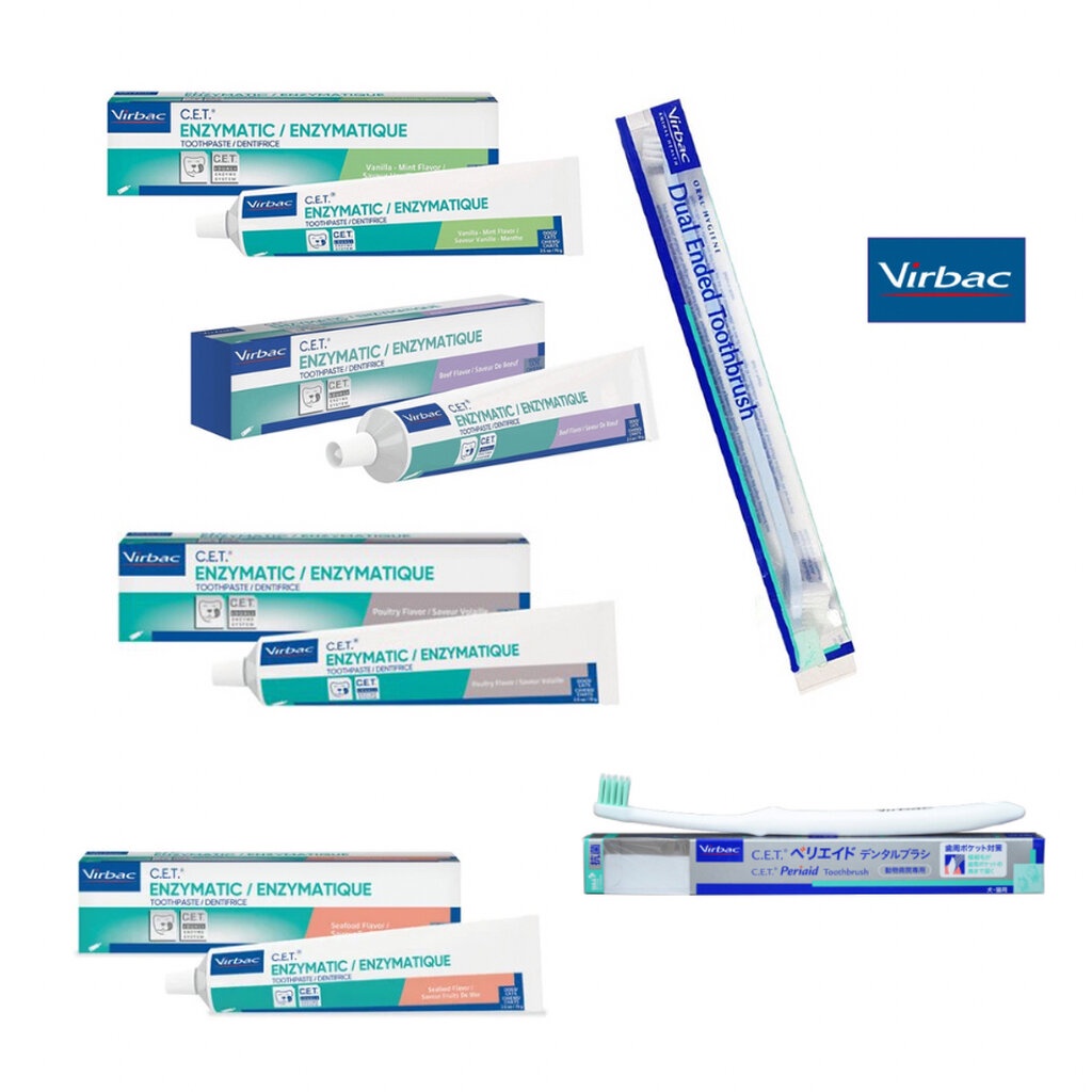 Virbac Virbac C.E.T. แปรงสีฟัน/ยาสีฟัน สุนัขและแมว