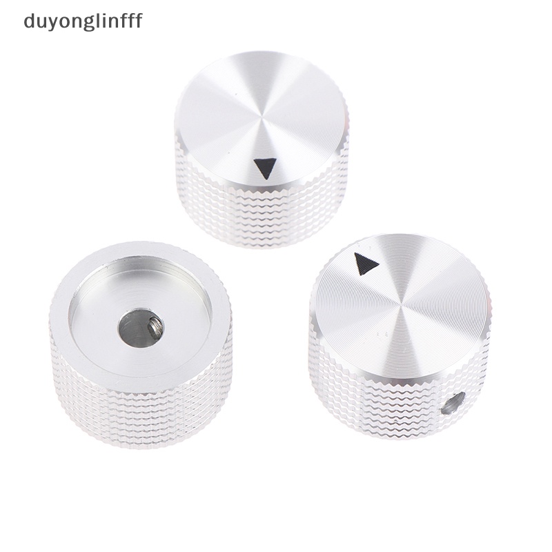 (duyonglinfff) ฝาครอบลูกบิดปรับระดับเสียง อลูมิเนียม สีเงิน 6 มม. 25 มม. * 15 มม.
