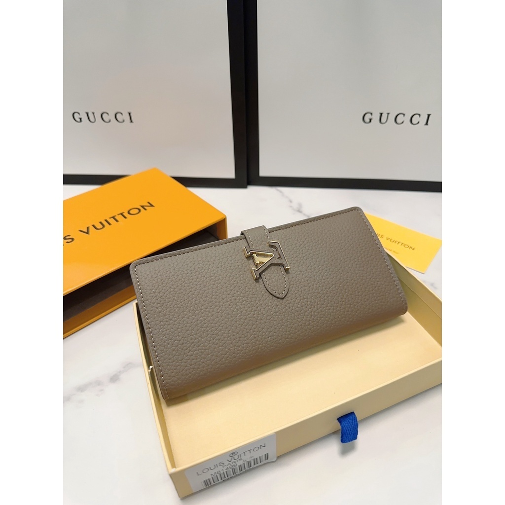 [คุณภาพสูง]L-Classic Long Wallet Mens and Womens Card Holder Fashion Wallet (พร้อมกล่อง)
