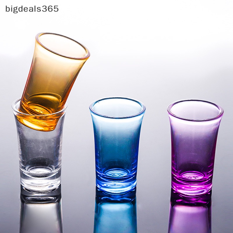 [bigdeals365] ใหม่ แก้วช็อตพลาสติก สําหรับใส่เครื่องดื่มค็อกเทล ไวน์ 6 ชิ้น พร้อมส่ง