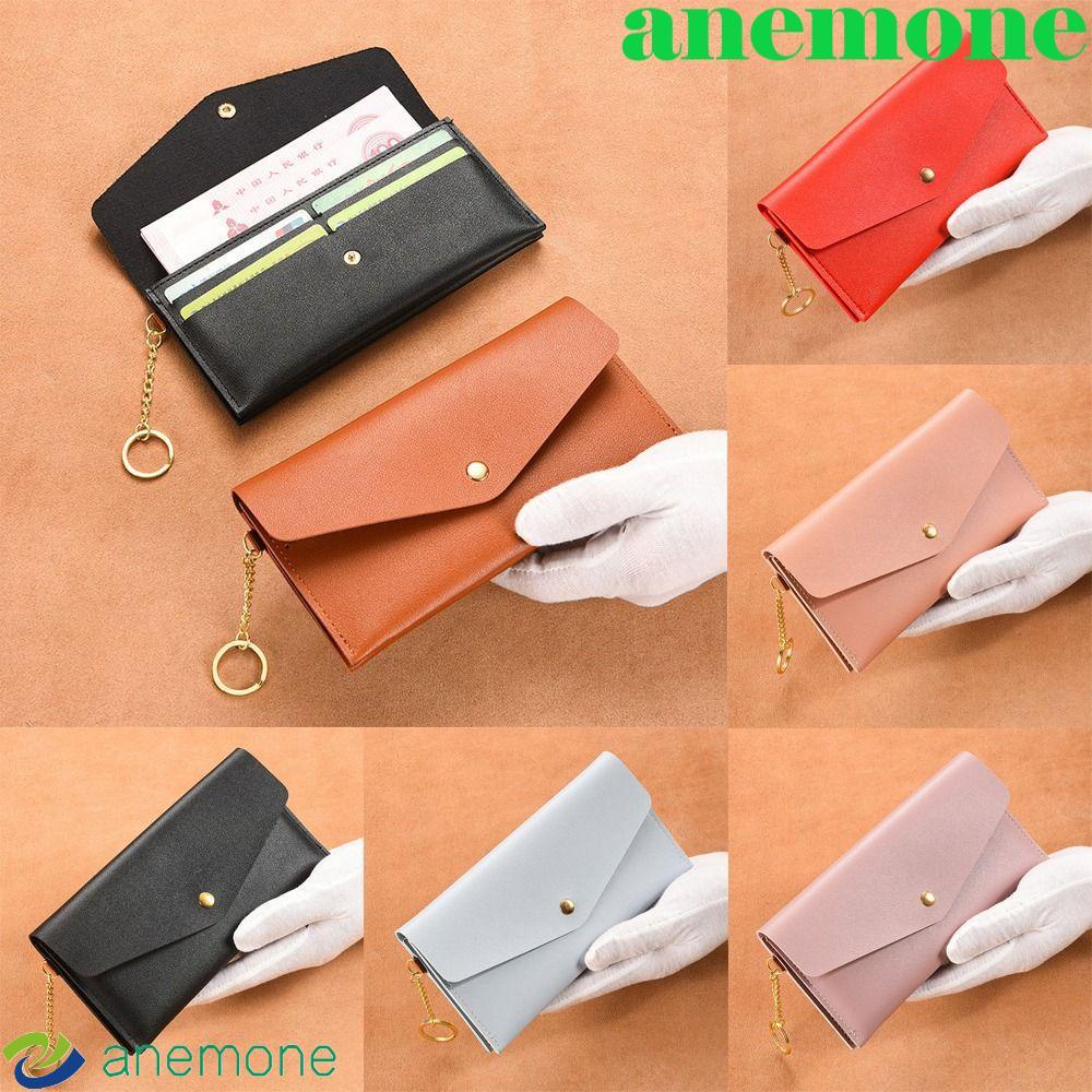 กระเป๋าสตางค์ ANEMONE ทรงสี่เหลี่ยมผืนผ้า ขนาดใหญ่ จุของได้เยอะ แบบพกพา เหมาะกับของขวัญวันเกิด สําหรับผู้หญิง