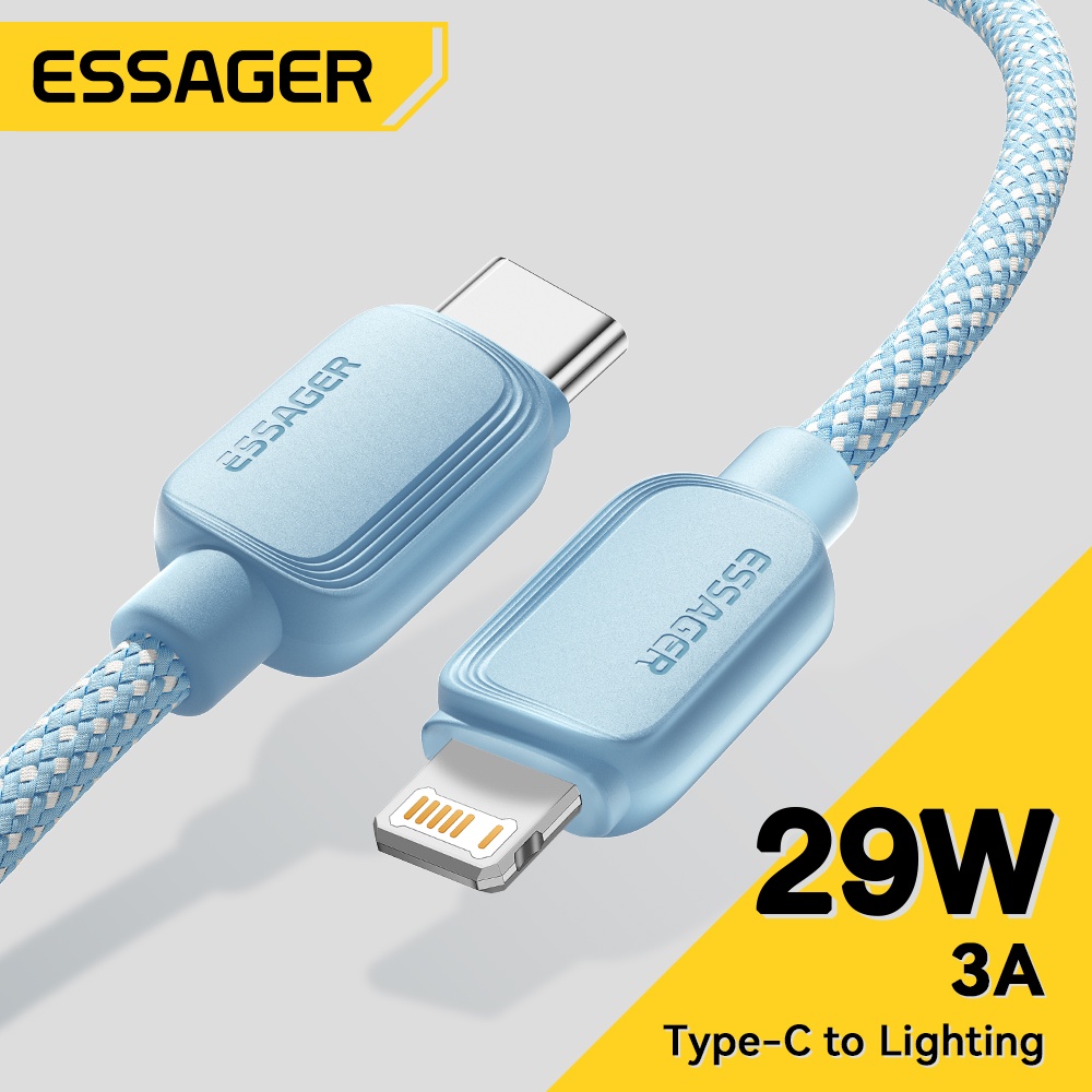 Essager สายชาร์จ USB Type C XS PD 20W 29W สําหรับ iP 14 13 12 ProMax
