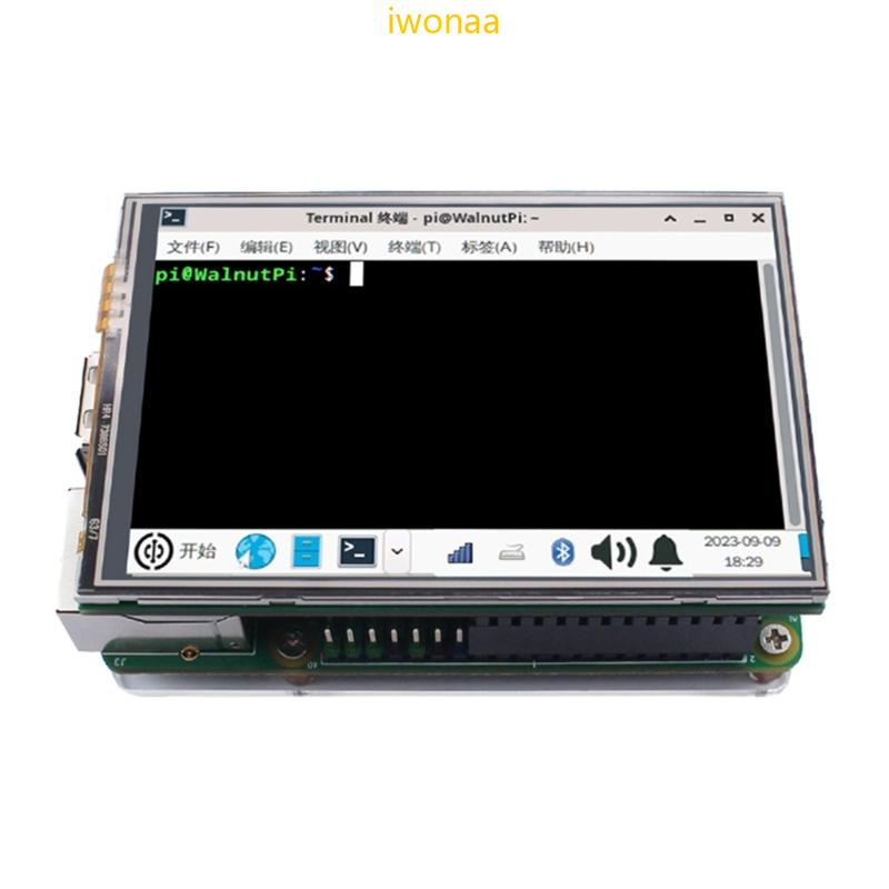 Iwo โมดูลหน้าจอสัมผัส 3 5 นิ้ว 480X320 สําหรับ WalnutPi RPi TFT LCD SPI 80mhz XPT2046