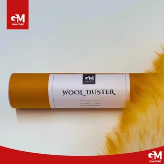 [แถมกระบอกจัดเก็บ] ไม้ปัดฝุ่นขนแกะแท้ 100% Wool Duster ไม้ปัดฝุ่นรถยนต์ แบรนด์ GM.HOME