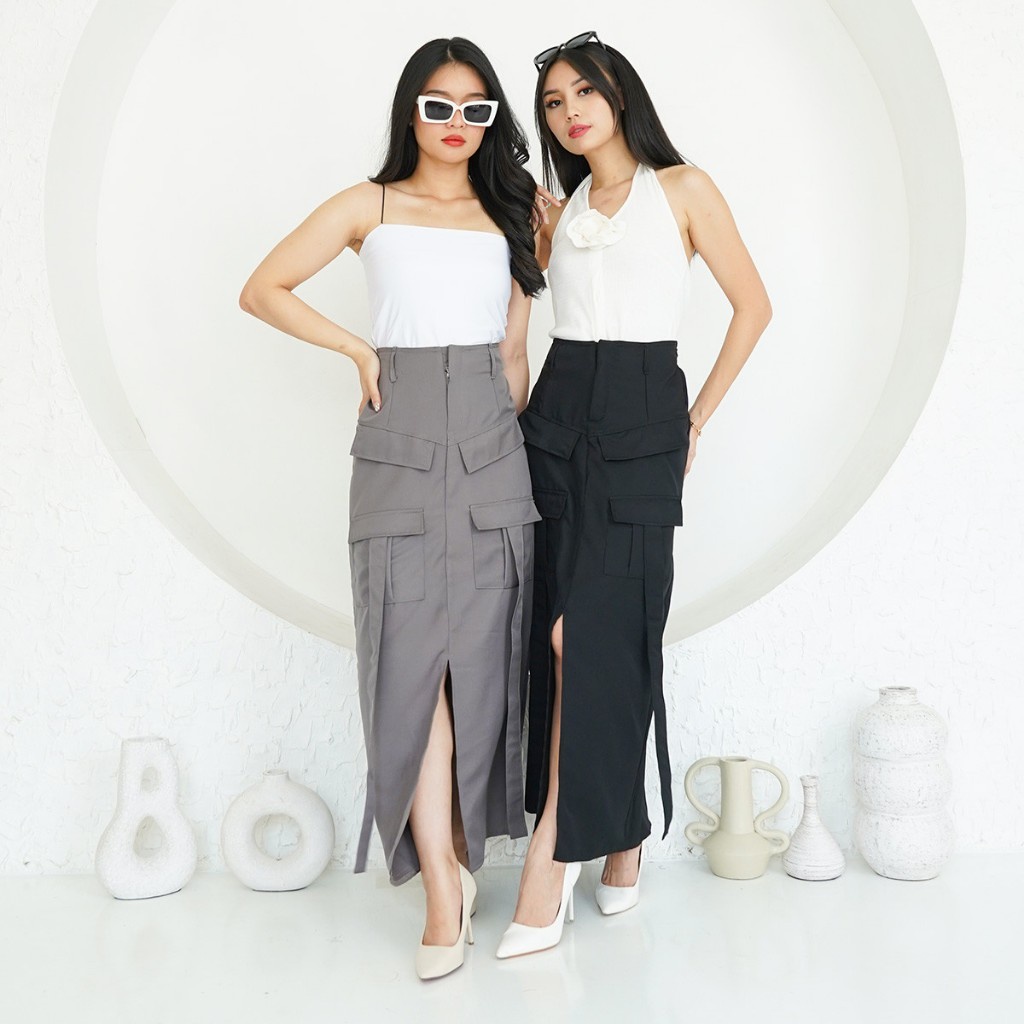 กระโปรงคาร์โก้ กระโปรงสตรี Evra