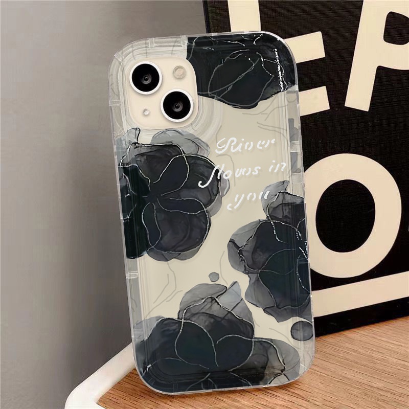 Clear Flower กรณีที่ชัดเจน for Samsung A53 A54 5G A52 A51 A34 A33 A23 A22 A24 A13 A05 S23 Ultra S22 S21 S20 FE ปิดบัง