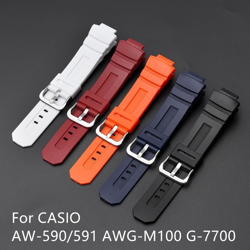 สายนาฬิกาข้อมือ สําหรับ Casio G-shock AW-590 AW-591 AW-5230 AW-282B AWG-M100 AWG-M101 G-7700 G-7710