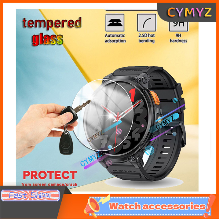 Axon Mega Smart Watch ฟิล์ม 9H กระจกนิรภัยป้องกันหน้าจอ AXON Mega นาฬิกาฟิล์มใสสําหรับ AXON Mega Sma