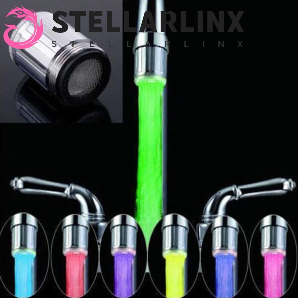 Stellarlinx ก๊อกน้ําทองแดงห้องครัว/ห้องน้ําเซ็นเซอร์เรืองแสงอัตโนมัติเปลี่ยนสี Stream Top อุปกรณ์เสริมไฟ LED