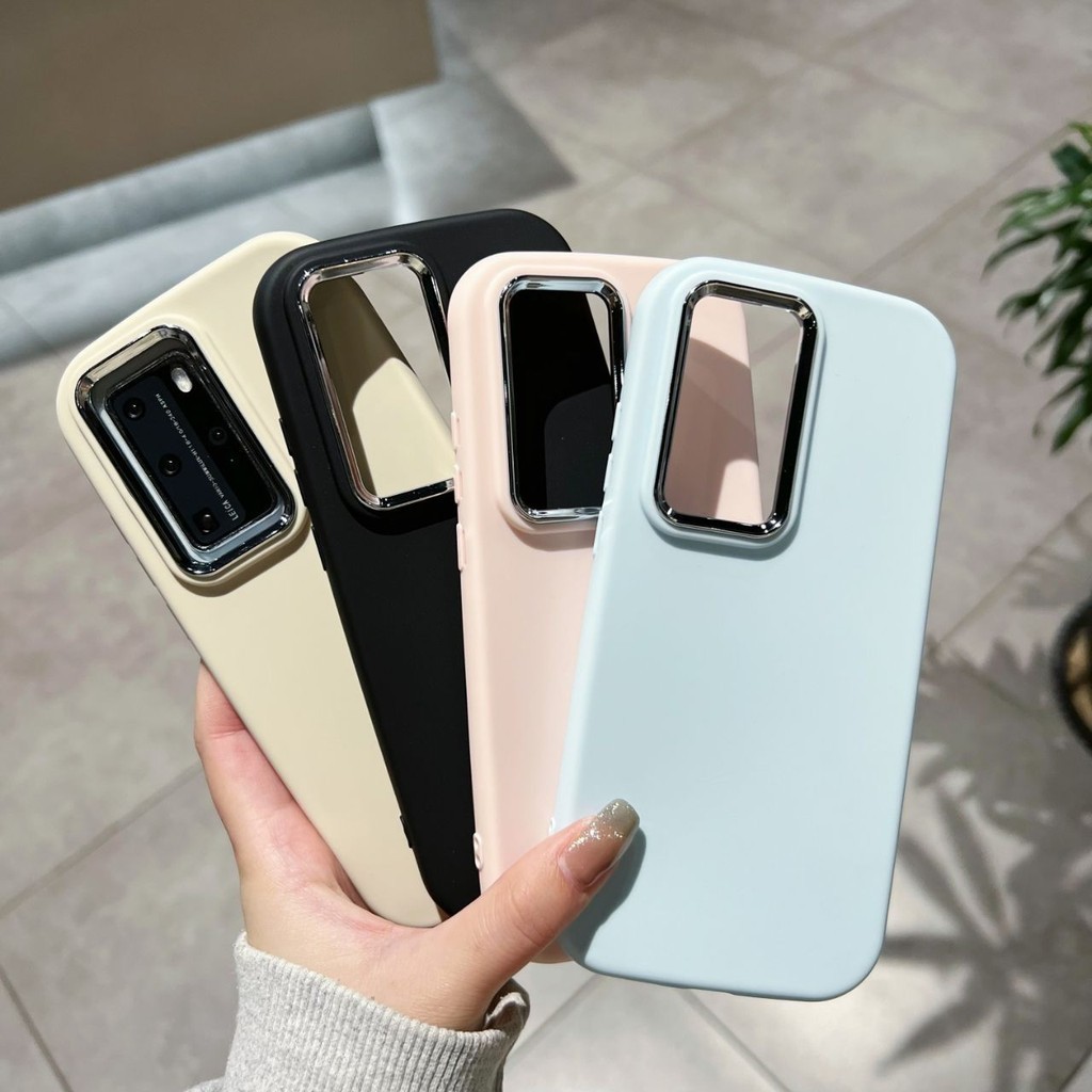 นุ่มซิลิโคนวงกลม Macaron Candy Chrome เลนส์กล้องคลุมทั้งหมดรอบรุ่นน่ารักน่ารักสําหรับ Samsung Galaxy