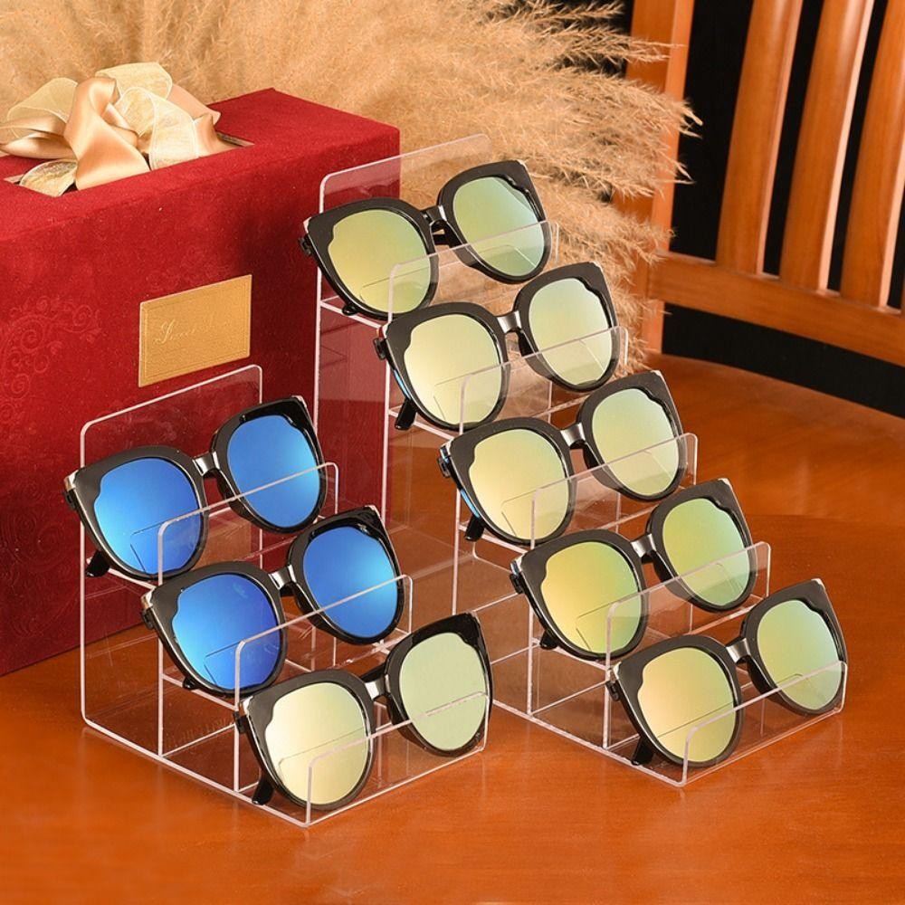 ขาตั้งจอแสดงผลกระเป๋าสตางค์ SOLARLINX, Multilayer Simple Wallet Glasses Storage Rack, Practical Space Saving Black Acrylic Display Stand Desktop ราคา ถูกที่สุด ดีลบีเคเค แกลเลอรีภาพที่ 4