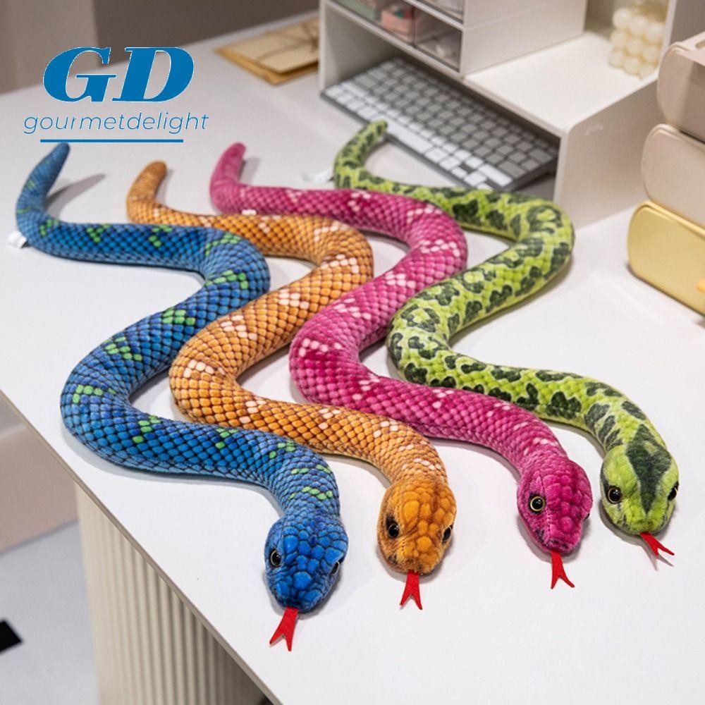 Gourmetdelight งูจําลองของเล่นตุ๊กตา,ตุ๊กตางูน้อยปีงูของเล่นตุ๊กตา,ปลอม Anaconda นุ่มงูเทียมตุ๊กตาตุ