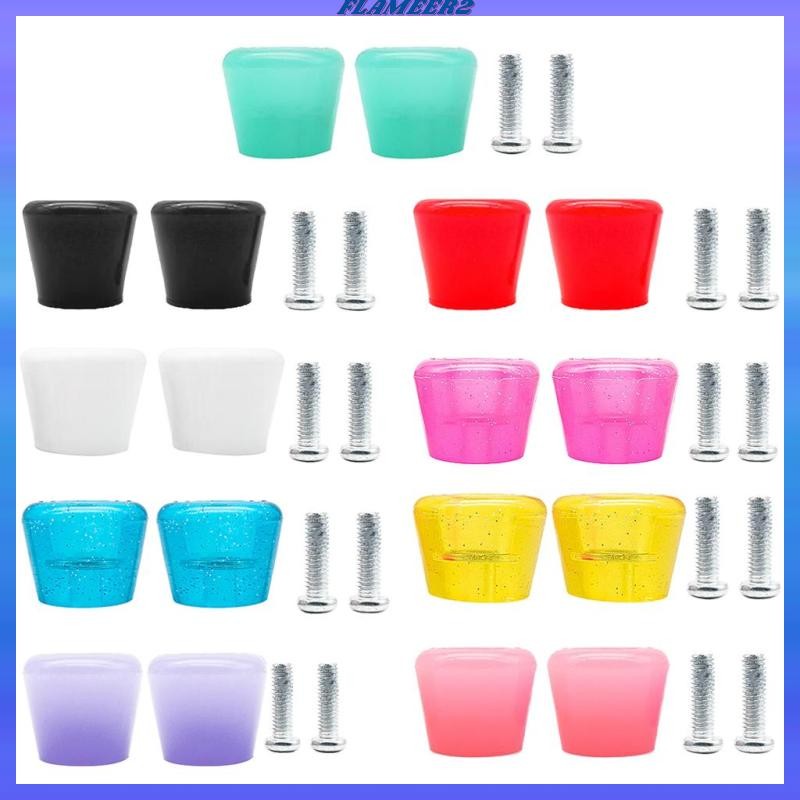 [Flameer2] 2 ชิ้น Roller Skate Toe Stoppers ชุด Roller Skate Toe Stop เบรคสําหรับสเก็ตด้านใน