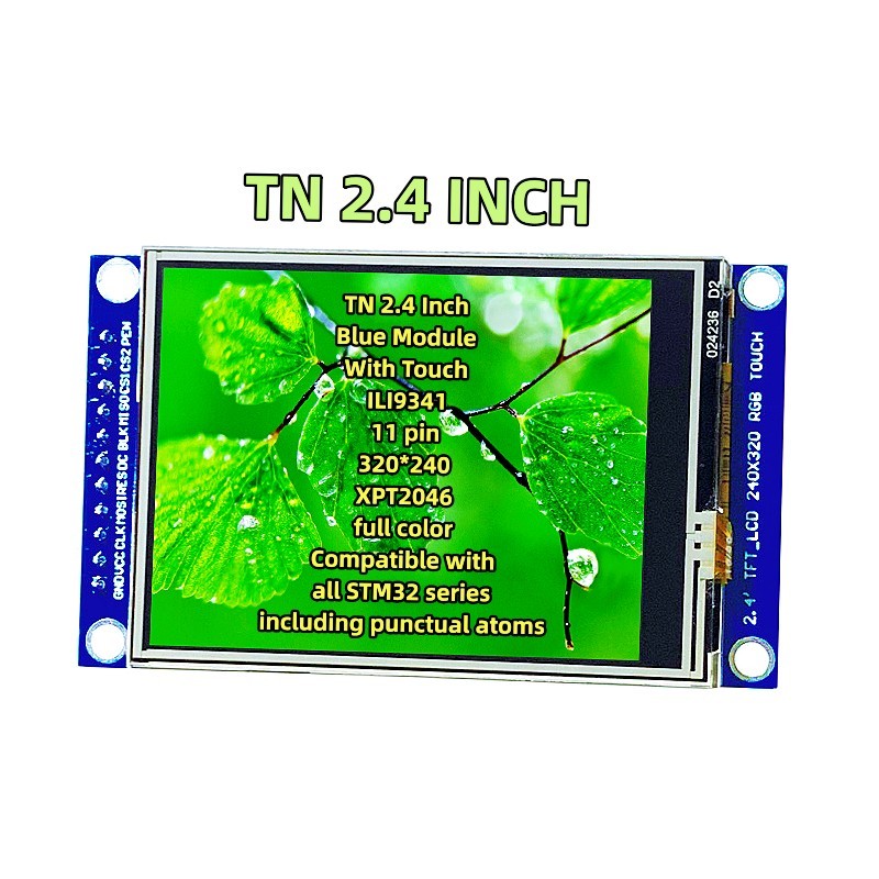 Colorful 11pin 4 Wire SPI Interface TN 2.4 Inch LCD With Blue pcbboard Touch 320*240 XPT2046 ILI9341