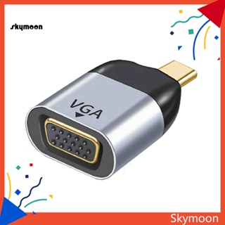 Skym* อะแดปเตอร์พอร์ต USB Type C เป็น VGA 1080P 4K 60HZ แบบพกพา สําหรับ Thunderbolt 3