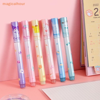 Magicalhour^^ ปากกามาร์กเกอร์ เรืองแสง สไตล์เกาหลี สําหรับสํานักงาน 6 ชิ้น