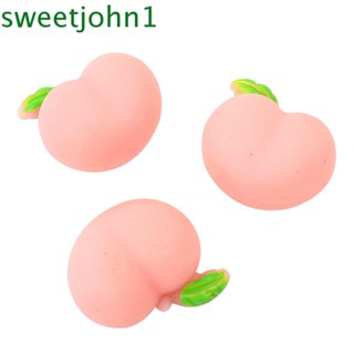 Sweetjohn ของเล่นบีบกดนีโอคิวบ์ ลายก้นพีชน่ารัก ขนาดใหญ่ คลายเครียด สําหรับเด็ก