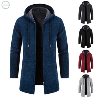 GORGEOUS~Men Drawstring Thick Warm Fleece Lined Hoodie Zip Coat Jacket Sweatshirt Tops