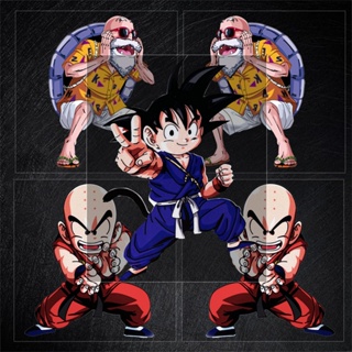 สติกเกอร์สะท้อนแสง ลายการ์ตูน Dragon Ball Turtle Immortal Son Goku แบบสร้างสรรค์ สําหรับติดตกแต่งรถยนต์