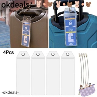 Okdeals ป้ายแท็ก PVC กันน้ํา ทนทาน สําหรับติดกระเป๋าเดินทาง