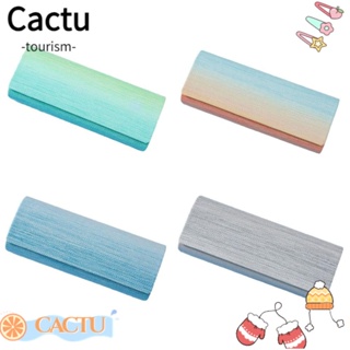 Cactu กล่องเก็บแว่นตากันแดด หนัง PU โลหะ สีรุ้ง เรียบง่าย สําหรับผู้ชาย