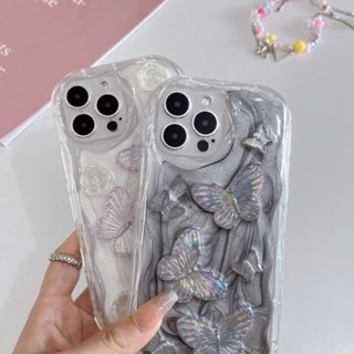 เคสโทรศัพท์มือถือ อีพ็อกซี่ ลายผีเสื้อ 3D สีเงิน สําหรับ HUAWEI P40 P50 P60 MATE 30 40 50 NOVA 11 10