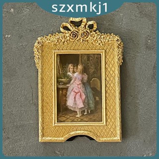 [Szxmkj1] กรอบรูปแกะสลัก สีทอง ขนาด 17.5 ซม. X26 ซม. สําหรับติดผนัง