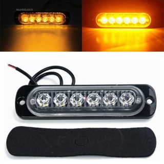 มีประโยชน์ DC 12V-24V 18W สีเหลือง ไฟเตือนรถ หลอดไฟ LED เรืองแสง แฟลช