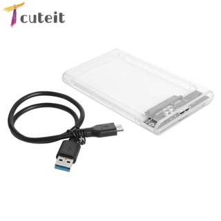 Tcuteit เคสฮาร์ดดิสก์แล็ปท็อป HDD SSD 2.5 นิ้ว SATA III เป็น USB 3.0