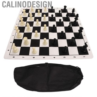 Calinodesign Chess Set Game PS Plastic with Storage Bag for Home