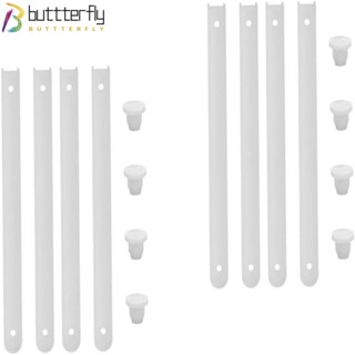 Buttterfly อะไหล่สไลด์ลิ้นชัก สีขาว แบบเปลี่ยน สําหรับตู้เสื้อผ้า 8 ชิ้น