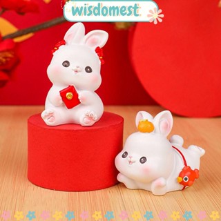 Wisdomest บ้านตุ๊กตาเรซิ่น รูปกระต่ายจิ๋ว สําหรับตกแต่งบ้านตุ๊กตา 2023