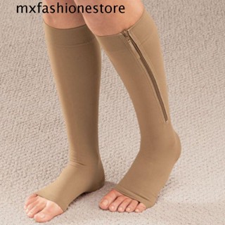 Mxfashione ถุงน่องยาว มีซิป หมุนเวียนความดัน มืออาชีพ สําหรับผู้หญิง ผู้ชาย