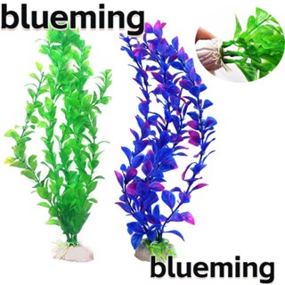 Blueming2 หญ้าปลอม พลาสติก 25 ซม. อุปกรณ์เสริม สําหรับตกแต่งตู้ปลา 2 ชิ้น